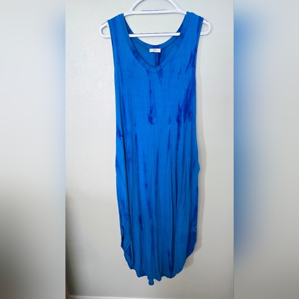 Talulah | Blue Tie Dye Tank Maxi Dress Size Medium